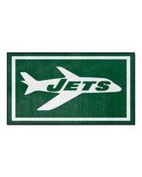 New York Jets 3ft. x 5ft. Plush Area Rug NFL Vintage Green by   
