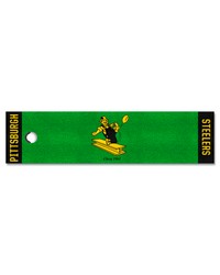 Pittsburgh Steelers Putting Green Mat  1.5ft. x 6ft. NFL Vintage Green by   
