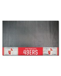 San Francisco 49ers Vinyl Grill Mat  26in. x 42in. NFL Vintage Black by   