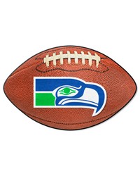 Seattle Seahawks  Football Rug  20.5in. x 32.5in. NFL Vintage Brown by   