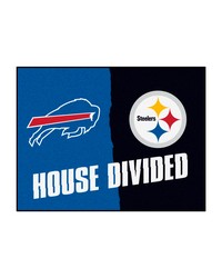NFL House Divided  Bills   Steelers House Divided Rug  34 in. x 42.5 in. Multi by   