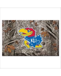 Kansas Jayhawks Camo Scraper Mat by   