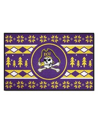 East Carolina Pirates Holiday Sweater Starter Mat Accent Rug  19in. x 30in. Yellow by   