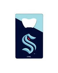 Seattle Kraken Credit Card Style Bottle Opener  2 in x 3.25 Blue by   