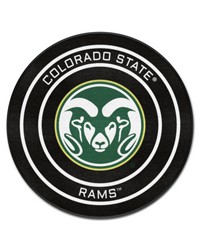 Colorado State Hockey Puck Rug  27in. Diameter Black by   