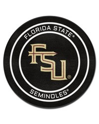 Florida State Hockey Puck Rug  27in. Diameter Black by   