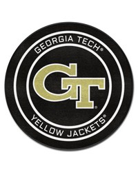Georgia Tech Hockey Puck Rug  27in. Diameter Black by   