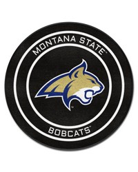 Montana State Hockey Puck Rug  27in. Diameter Black by   