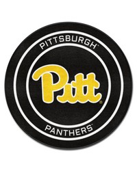 Pitt Hockey Puck Rug  27in. Diameter Black by   