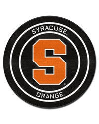 Syracuse Hockey Puck Rug  27in. Diameter Black by   