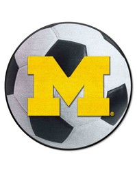 Michigan Wolverines Soccer Ball Mat by   