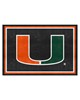 Fan Mats LLC Miami Hurricanes 5x8 Rug Black