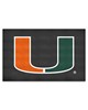 Fan Mats LLC Miami Hurricanes Ulti-Mat Black
