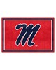 Fan Mats LLC Ole Miss Rebels 5x8 Rug Red