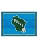 Fan Mats LLC Milwaukee Bucks 5x8 Rug Blue