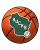 Fan Mats LLC Milwaukee Bucks Basketball Mat Orange