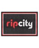Fan Mats LLC Portland Trail Blazers 5x8 Rug Black