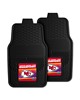 Fan Mats LLC Kansas City Chiefs 2-pc Vinyl Car Mat Set Black