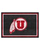 Fan Mats LLC Utah Utes 5x8 Rug Black