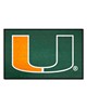 Fan Mats  LLC Miami Hurricanes Starter Mat Green