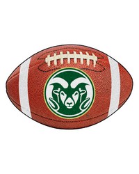 Colorado State Rams Logo Football Rug by   