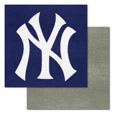 Fan Mats  LLC New York Yankees Team Carpet Tiles Navy
