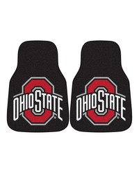 Ohio State 2piece Carpeted Car Mats 18x27 by   