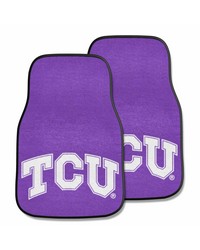 TCU 2piece Carpeted Car Mats 18x27 by   