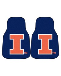 Illinois 2piece Carpeted Car Mats 18x27 by   