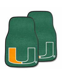 Miami 2piece Carpeted Car Mats 18x27 by   