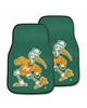 Fan Mats LLC Miami Hurricanes 2-pc Carpet Car Mat Set Green