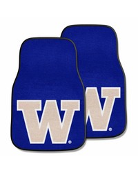 Washington Huskies 2-pc Carpet Car Mat Set by  Fairwinds Studio 