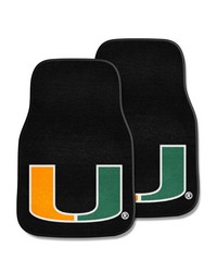 Miami 2piece Carpeted Car Mats 18x27 by   