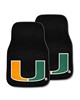 Fan Mats LLC Miami Hurricanes 2-pc Carpet Car Mat Set Black