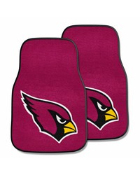 NFL Arizona Cardinals 2piece Carpeted Car Mats 18x27 by   