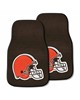 Fan Mats  LLC Cleveland Browns 2-pc Carpet Car Mat Set Brown