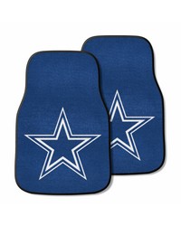 NFL Dallas Cowboys 2piece Carpeted Car Mats 18x27 by   