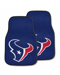 NFL Houston Texans 2piece Carpeted Car Mats 18x27 by   