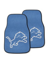 NFL Detroit Lions 2piece Carpeted Car Mats 18x27 by   