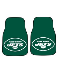 NFL New York Jets 2piece Carpeted Car Mats 18x27 by   