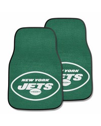 NFL New York Jets 2piece Carpeted Car Mats 18x27 by   