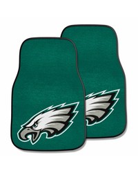 NFL Philadelphia Eagles 2piece Carpeted Car Mats 18x27 by   