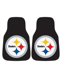 NFL Pittsburgh Steelers 2piece Carpeted Car Mats 18x27 by   