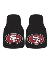 NFL San Francisco 49ers 2piece Carpeted Car Mats 18x27 by   