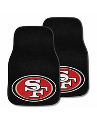 NFL San Francisco 49ers 2piece Carpeted Car Mats 18x27 by   