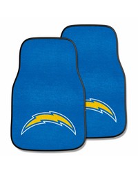 NFL San Diego Chargers 2piece Carpeted Car Mats 18x27 by   