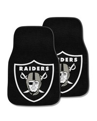 NFL Las Vegas Raiders 2piece Carpeted Car Mats 18x27 by   