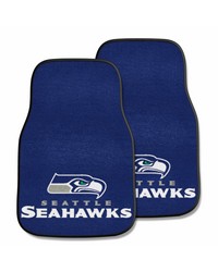 NFL Seattle Seahawks 2piece Carpeted Car Mats 18x27 by   