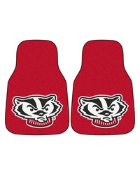 Wisconsin 2piece Carpeted Car Mats 18x27 by   
