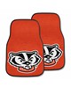 Fan Mats LLC Wisconsin Badgers 2-pc Carpet Car Mat Set Red